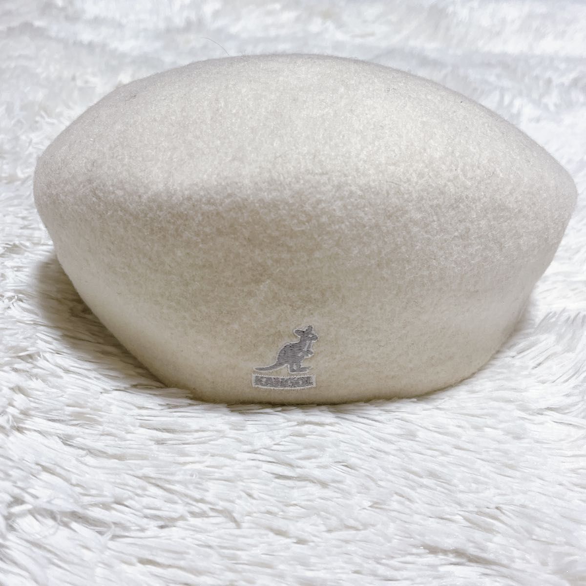 【秋冬】KANGOL カンゴール 羊毛　ウール　504 ハンチング　ベレー帽　帽子　ホワイト　秋　冬　定番