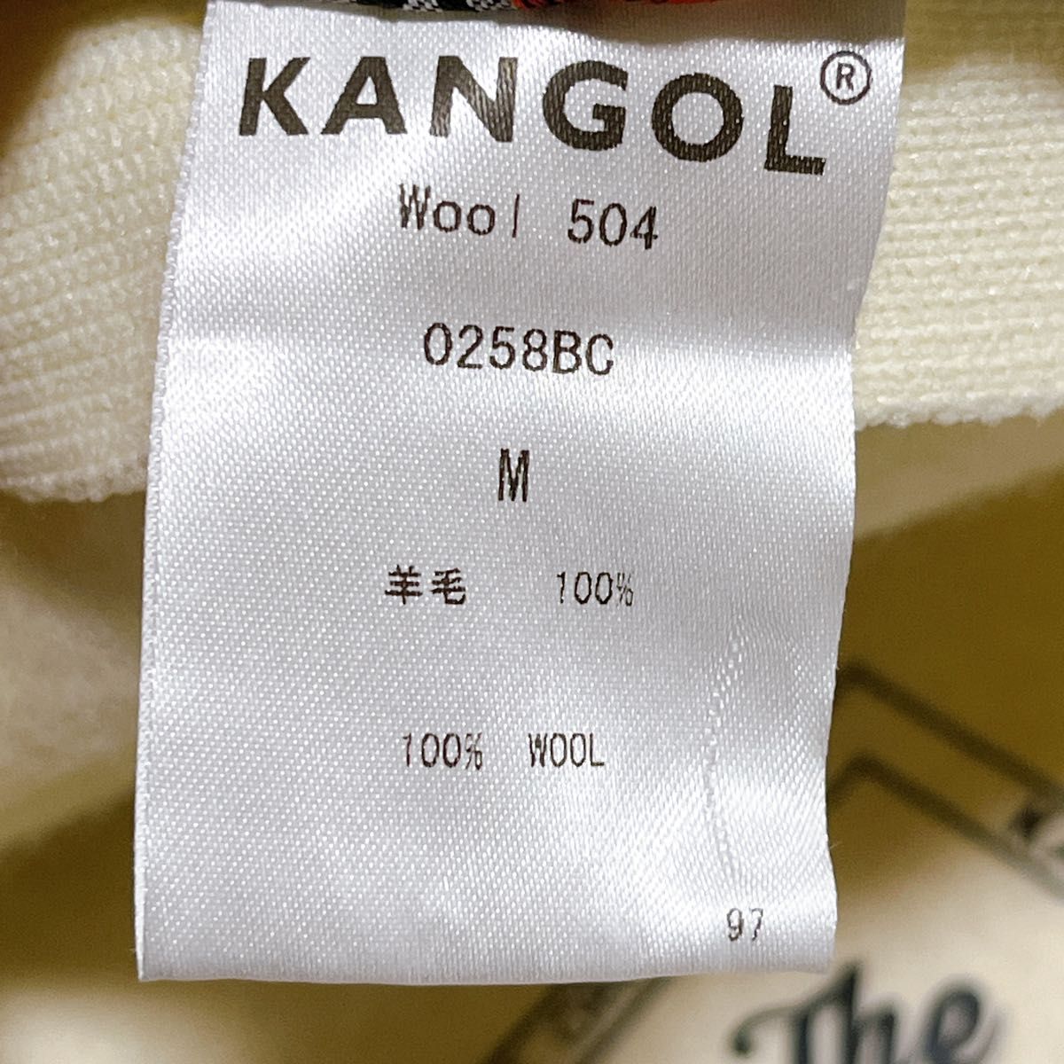 【秋冬】KANGOL カンゴール 羊毛　ウール　504 ハンチング　ベレー帽　帽子　ホワイト　秋　冬　定番