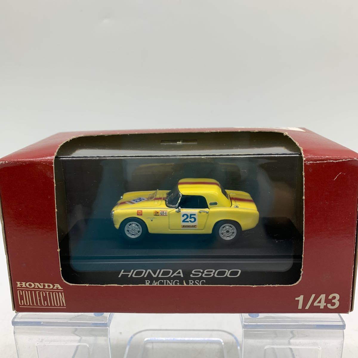 6-2-73■ホンダHDC特注1/43 ホンダ S800 RACING YELLOW KM-98 保管商品 現状品渡 HONDA S800 RACING RSCの画像1