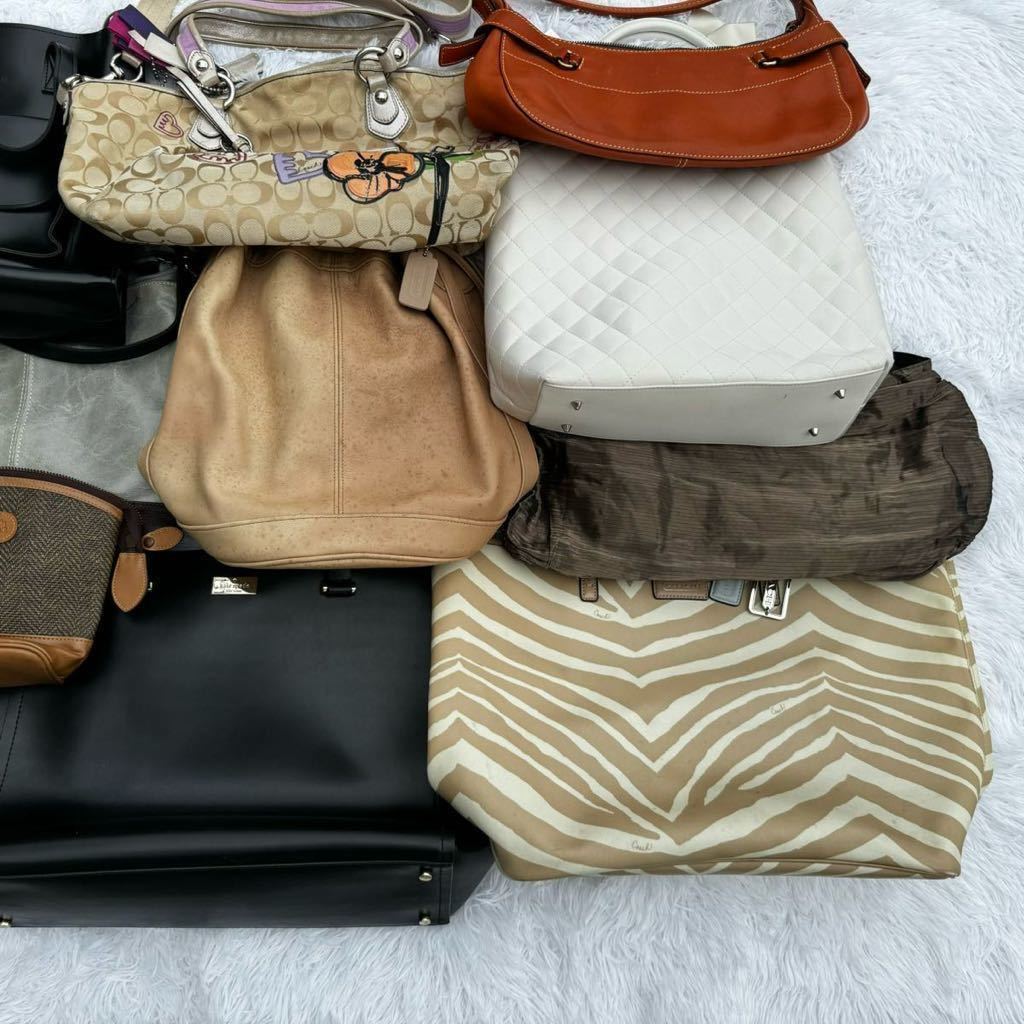 1円 ◆ 美品あり 15点セット COACH コーチ　Kate spade ケイトスペード LANCEL ランセル ショルダーバッグ トートバッグ バッグ その他_画像7