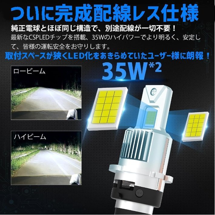 D2 業界初 純正HIDを完全無加工でLEDへ ストリーム【STREAM】 RN6.7.8.9 H24.4 ～ HID D2R 装着車用 安心の車種別設定6500K