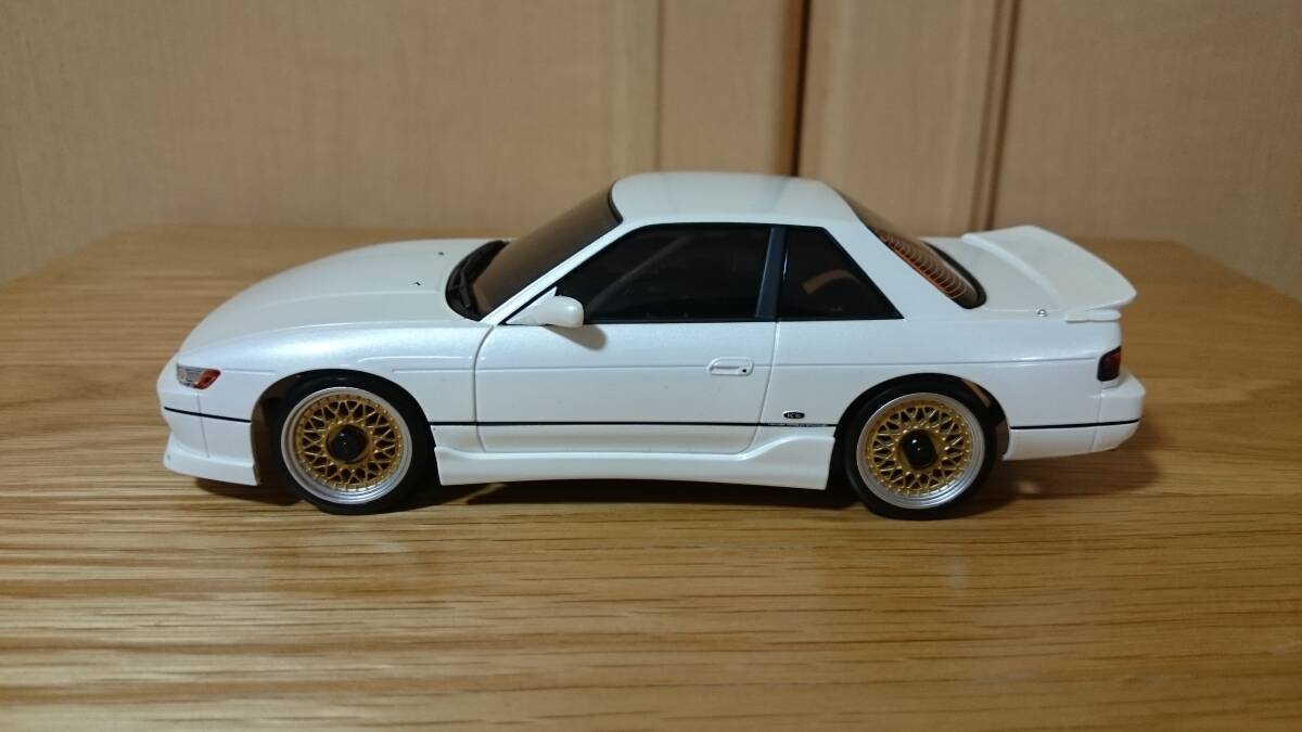 京商　ミニッツAWD 　日産 シルビア K’s （S13） エアロ パールホワイト　中古美品_画像3