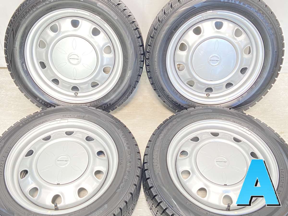 中古タイヤ スタッドレスタイヤ ホイールセット 4本セット 185/60R15 SCHWARZ 15x6.0 100/114.3-4穴 DUNLOP ウィンターマックス WM02_画像1