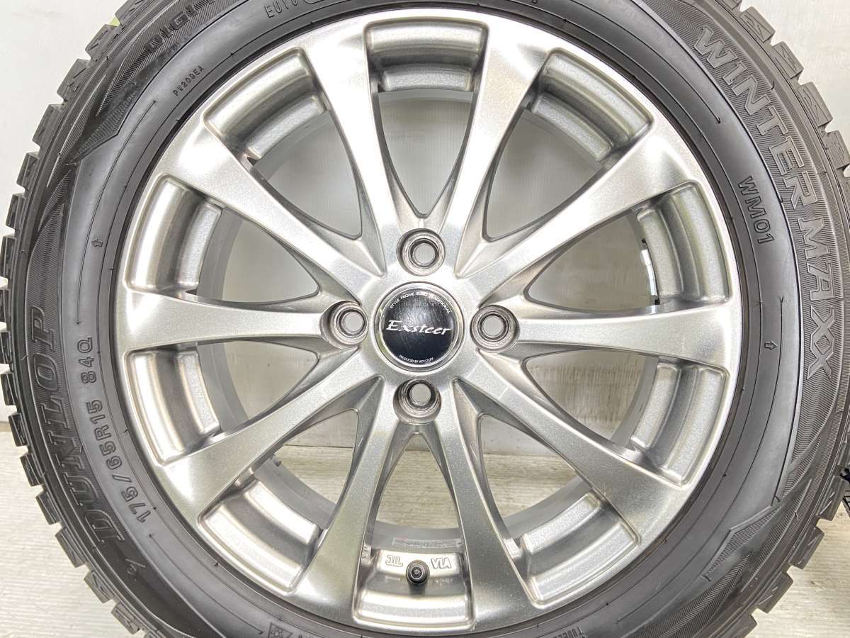 中古タイヤ スタッドレスタイヤ ホイールセット 4本セット 175/65R15 　 Exsteer 15x5.5 43 100-4穴 ダンロップ ウィンターマックス WM01_画像5