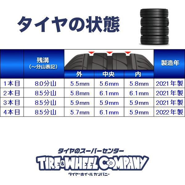 中古タイヤ サマータイヤ ホイールセット 4本セット 185/65R15 日産純正 15x5.5 100-4穴 ダンロップ エナセーブ EC300+_画像2