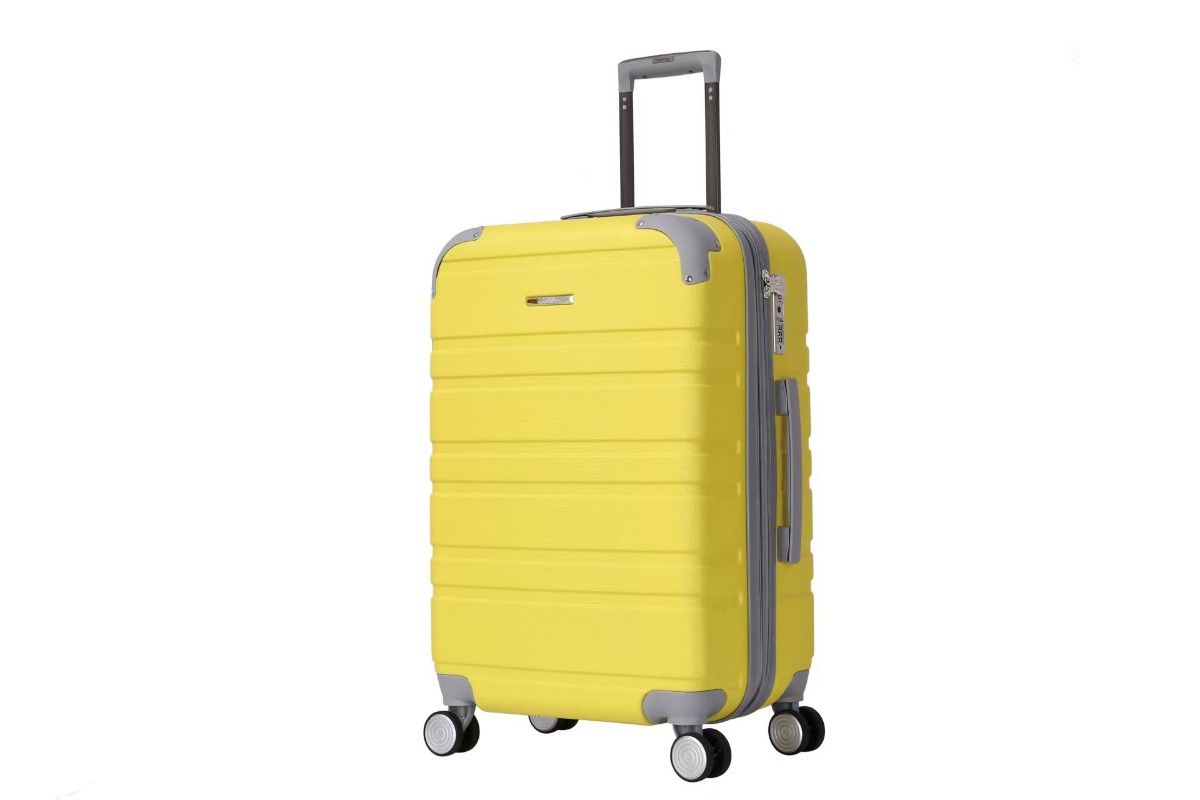 キャリーケース 黄色 Sサイズ 機内持込 新品 軽量 イエロー 拡張 スーツケース TSAロック 小型 ファスナータイプ