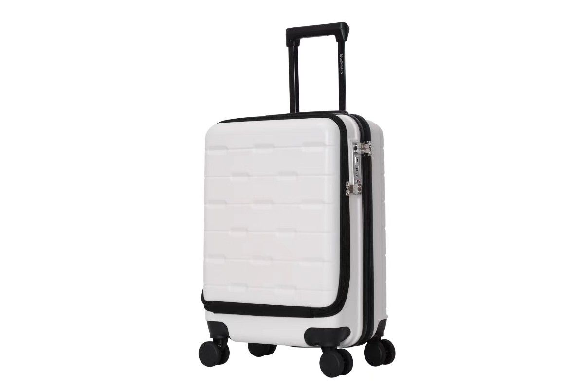 キャリーケース 白 Sサイズ 前開き 新品 軽量 機内持込 ホワイト スーツケース