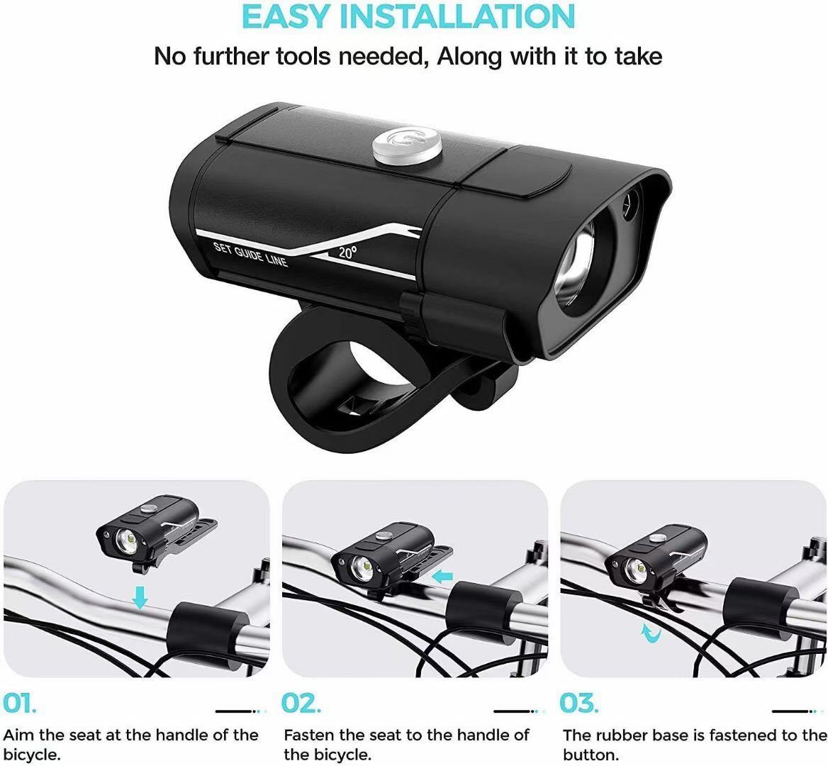  high capacity bicycle light IPX6 waterproof high-quality aluminium alloy 2000mAh. high capacity bicycle 