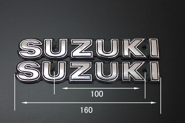 スズキ タンク エンブレム 新品 2枚 スモール 銀 アルミ製 GS400 GS750_画像5