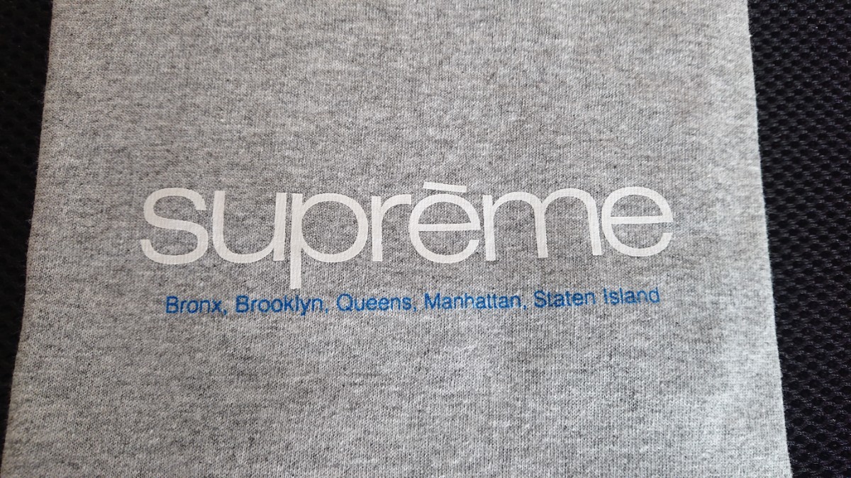 新品 Sサイズ Five Boroughs Tee 21SS Supreme Heather Grey Small グレー Brooklyn Manhattan Classic Logo NYC 5 ボロー 灰色 タグ付の画像4