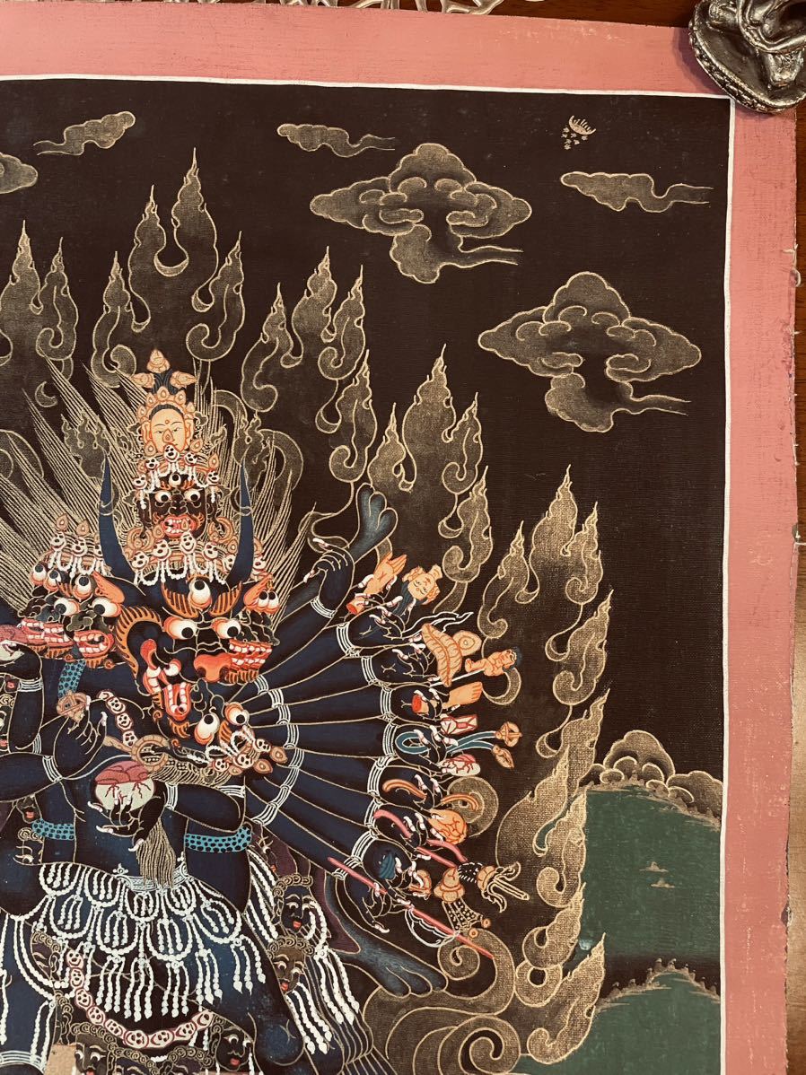 本金 手描き肉筆画 チベット 密教 新品 ヤマーンタカ 曼荼羅 本金 手描き肉筆画 チベット 密教 新品 ヤマーンタカ 曼荼羅