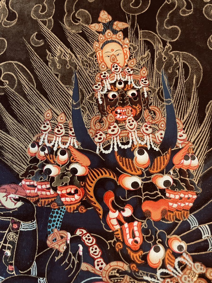 本金 手描き肉筆画 チベット 密教 新品 ヤマーンタカ 曼荼羅 本金 手描き肉筆画 チベット 密教 新品 ヤマーンタカ 曼荼羅