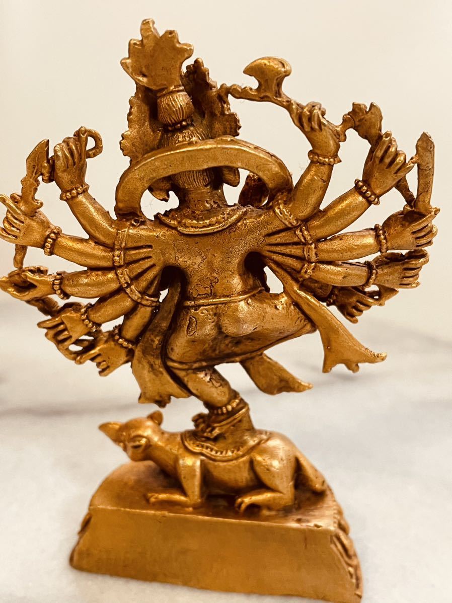 《SALE》新品　ヒンドゥ−教　送料無料 ガネーシャ 神像 重量 約178g 鍍金 富　置物 _画像7