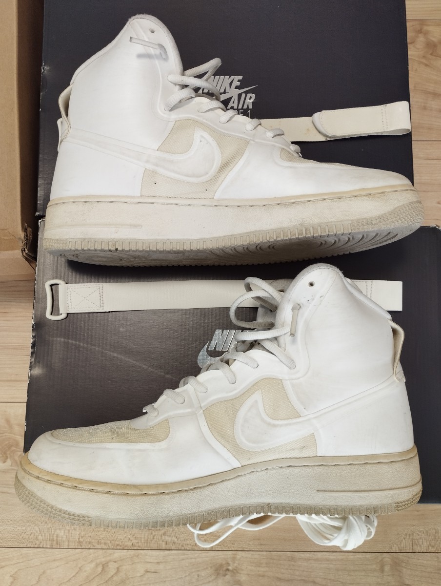 NIKE AIR FORCE1 HI HYPERFUSE PREMIUM ナイキ エアフォースワン ハイ ハイパーフューズ プレミアム ホワイト 27cm US9 454433-100_画像7