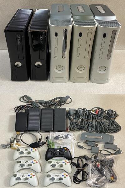 XBOX360 本体 5台+コントローラー 6個 他セット / ジャンク品 本体の通電のみ確認済_画像1