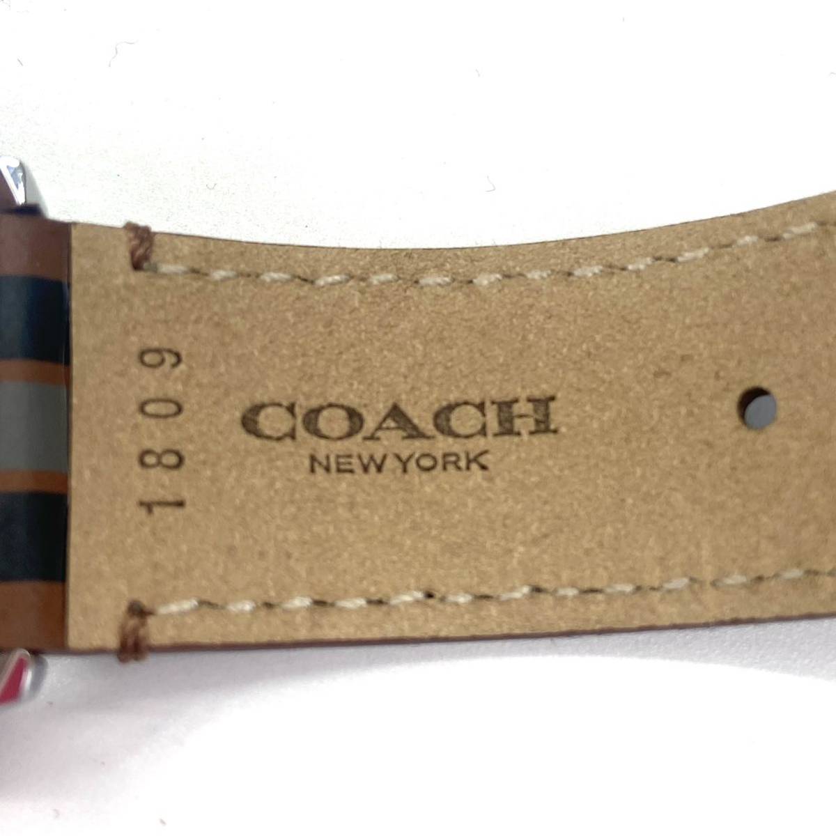 [ не использовался товар ] Coach COACH наручные часы мужской полоса оттенок коричневого кожа a158