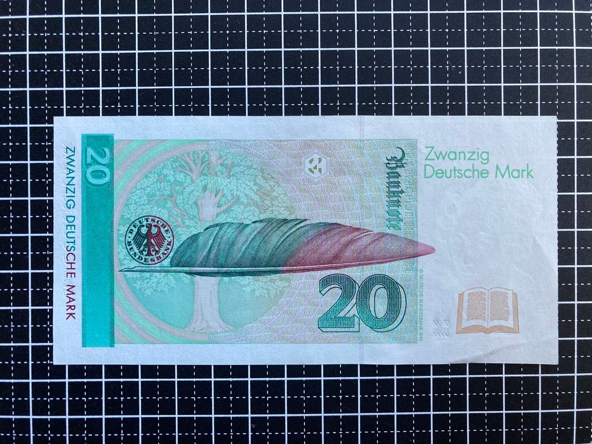 4020304.世界の紙幣-【欧州】-【ドイツ】1974年2ドル　紙幣札