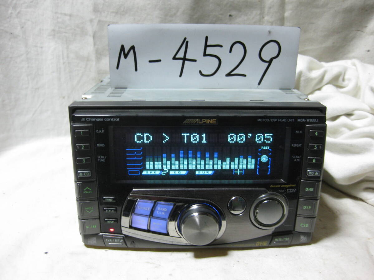 M-4529 ALPINE アルパイン MDA-W933J 2Dサイズ CD&MDデッキ 故障品の画像1