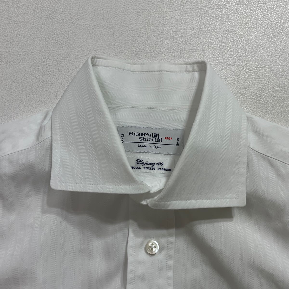 259 Maker's Shirt 鎌倉 メーカーズシャツ カマクラ 長袖 ワイシャツ 日本製 ビジネス オフィス コットン ホワイト 白 40222S_画像4