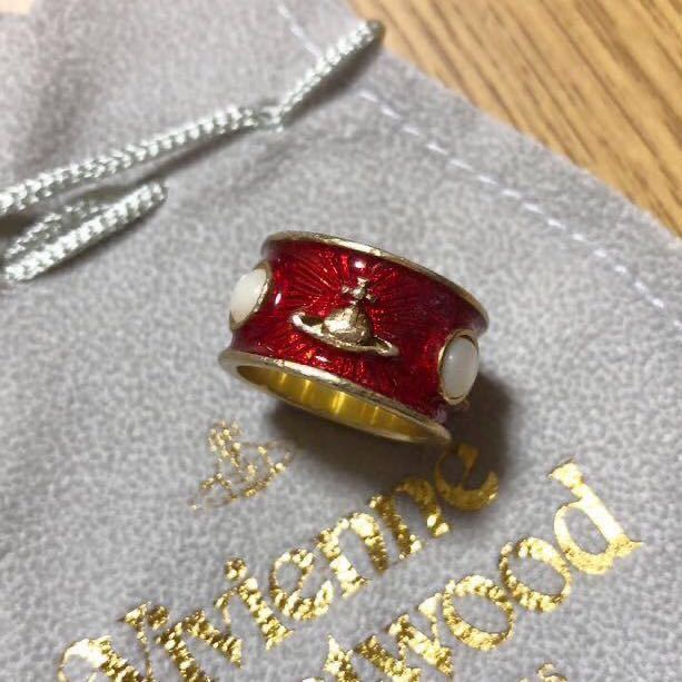 ヴィヴィアンウエストウッド Vivienne Westwoodキングリング レッド×ゴールド 赤 アクセサリー リング 指輪 シルバー925 保存袋・紙袋付