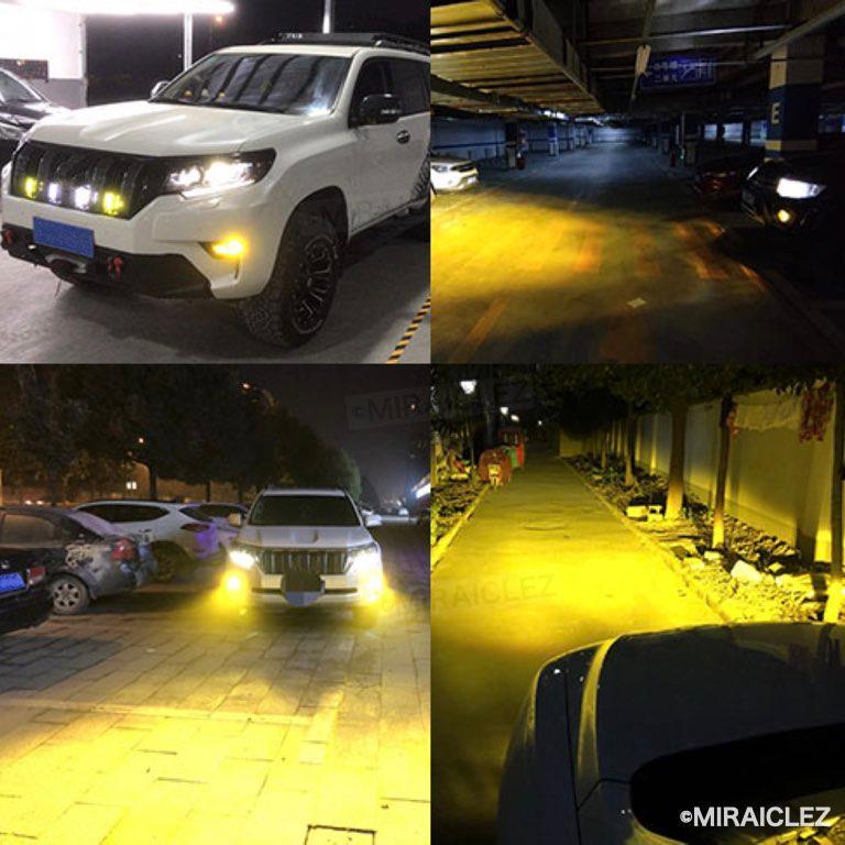 トヨタ プリウス 30系 ZVW30 LED フォグ ランプ ユニット 左右 イエロー 黄色 3000k H8 H11 H16 汎用 プリウス 40 プリウスα 社外品の画像7