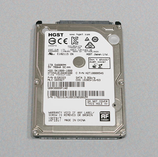 ☆HGST 1TB ハードディスク　HTS541010A9E680[465]_画像1