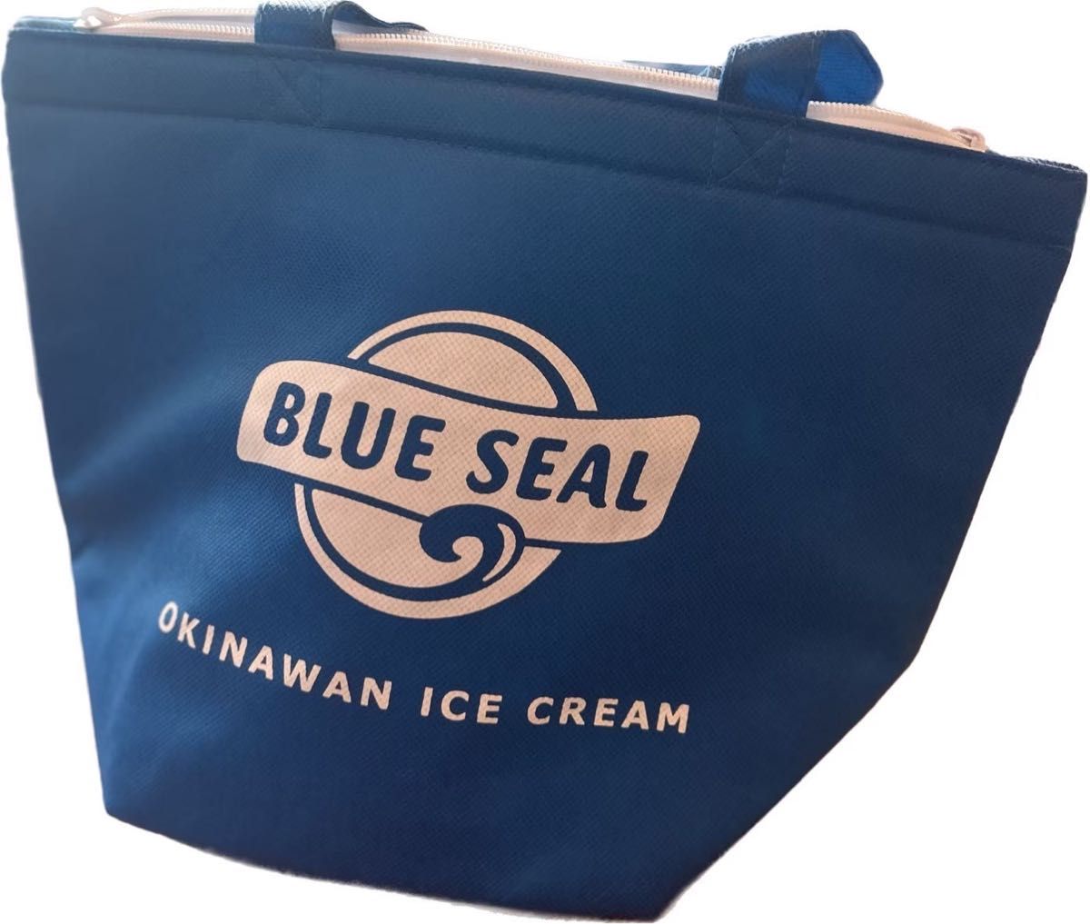 未使用　ブルーシール　アイス　保冷　バック　おしゃれ　かわいい　沖縄　アメリカ雑貨 エコバッグ　 トートバッグ　青