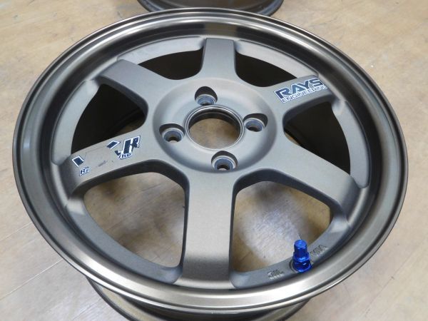 14-190◆美品!!鍛造★レイズ TE37★15in6.5J+39 100-4H ブロンズ★EGシビック,ロードスター,ヴィッツ◆CE28 リーガマスタ 絶版_画像4