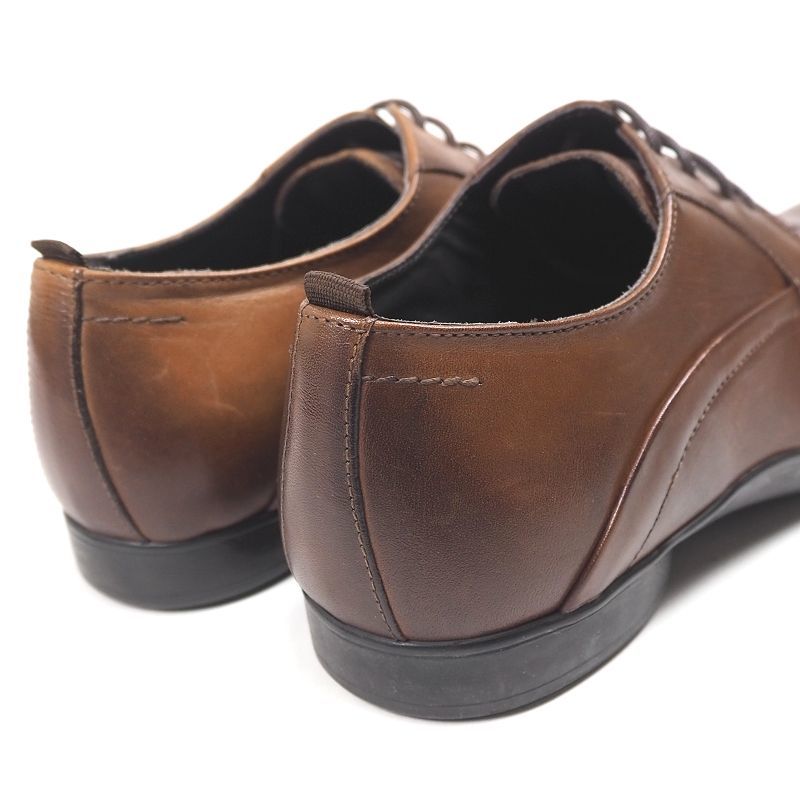 P959 未使用品 コルソナポレオーネ イタリアンレザー ストレートチップ CORSO NAPOLEONE ビジネスシューズ 25-25.5cm メンズ 紳士靴 e-56_画像8