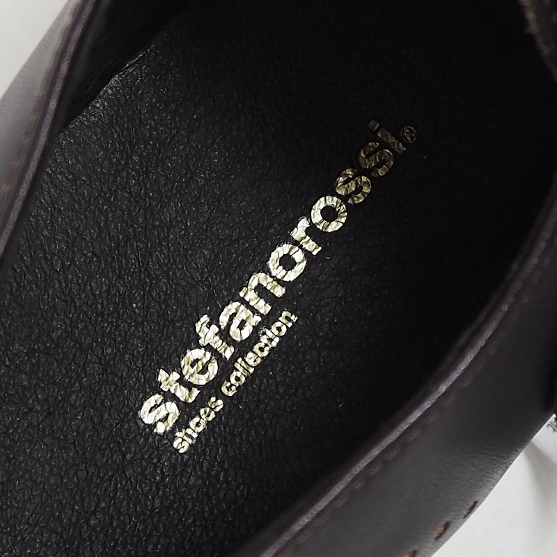 P326 未使用品 ステファノロッシ ダブルモンク 本革 ビジネスシューズ 39(24.5cm) STEFANO ROSSI 紳士靴 e-89_画像9