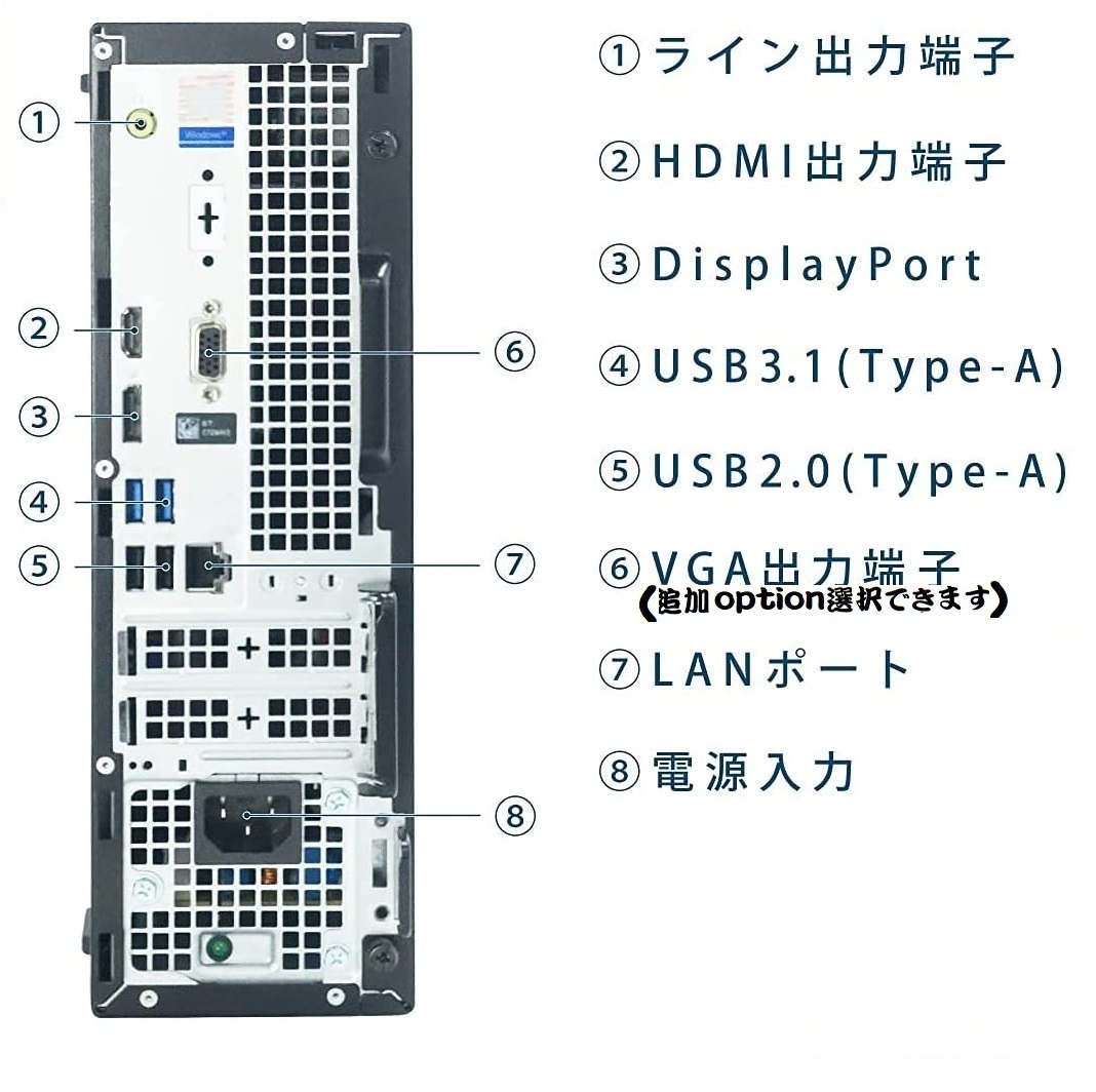 デスクトップパソコン 中古パソコン DELL モニタセット 第9世代 Core i5 メモリ16GB 新品SSD512GB 3070SF Windows10 Windows11 d-287-2_画像3