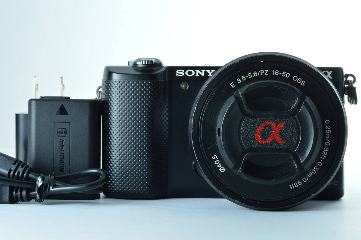 Sony a5000ミラーレス一眼カメラ16-50mm OSSレンズ付（ブラック）ジャンク品　レンズ接続不良