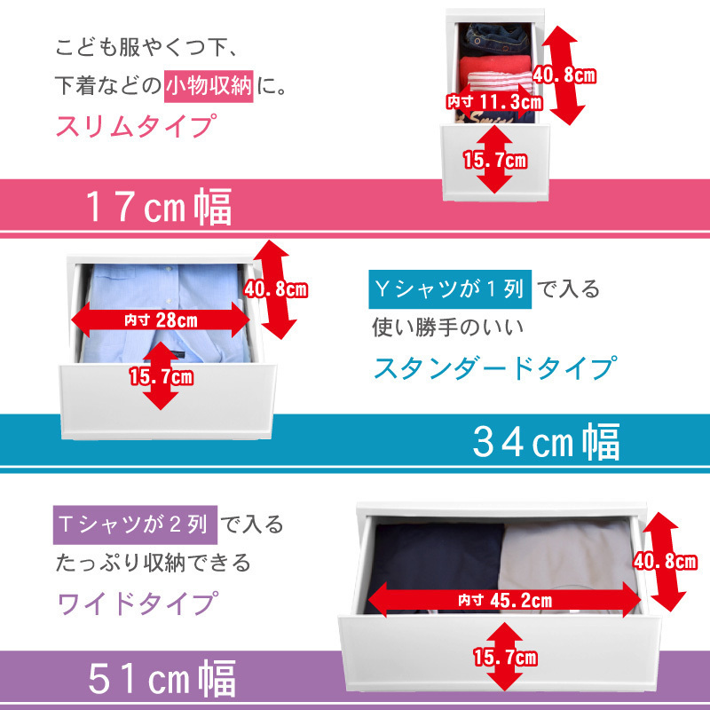 衣装ケース 収納ケース プラスチック 引き出し チェスト 4段 幅17cm 奥行45cm 高さ75.5cm プラストベーシックFR1704（ナチュラルブラック）_画像7