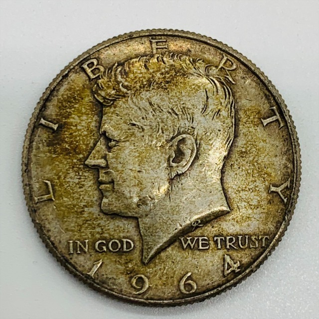 リバティコイン ハーフ 1964年 銀貨 ケネディ JFK 30.59mm 12.5g アンティークコイン 銀 貨幣 硬貨 外国銭 外国 アメリカ 大統領 14300_画像1