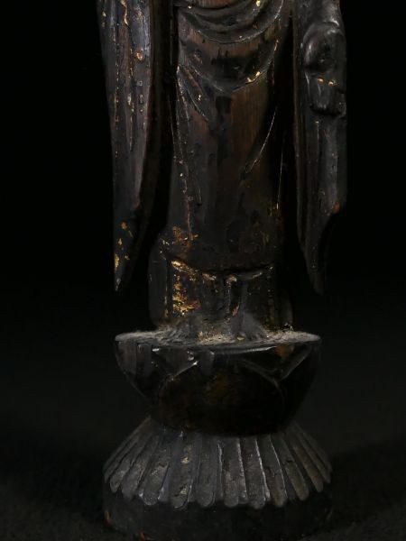 d0206 小さな時代の木彫 仏教美術 阿弥陀如来立像 仏像 阿弥陀様_画像8