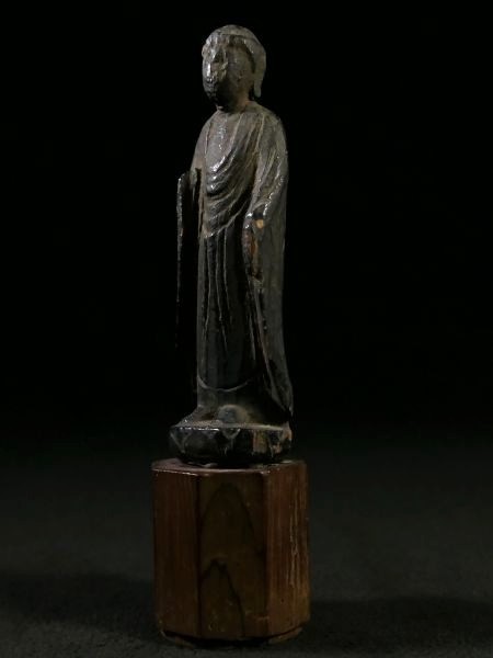 d0207 小さな時代の木彫 仏教美術 阿弥陀如来立像 仏像 阿弥陀様_画像4