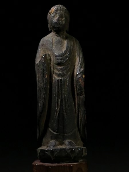 d0207 小さな時代の木彫 仏教美術 阿弥陀如来立像 仏像 阿弥陀様_画像7