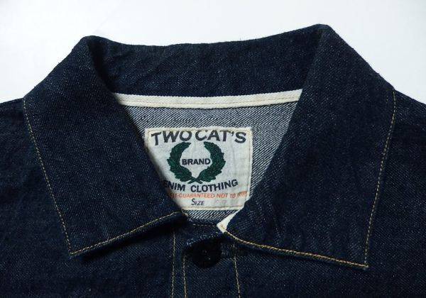 TCB jeans Two Cat's Blouse Natural Indigo Viktor's Voice Project ナチュラル インディゴ デニム ジャケット Gジャン 38の画像7