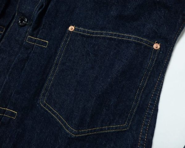 TCB jeans Two Cat's Blouse Natural Indigo Viktor's Voice Project ナチュラル インディゴ デニム ジャケット Gジャン 38の画像8