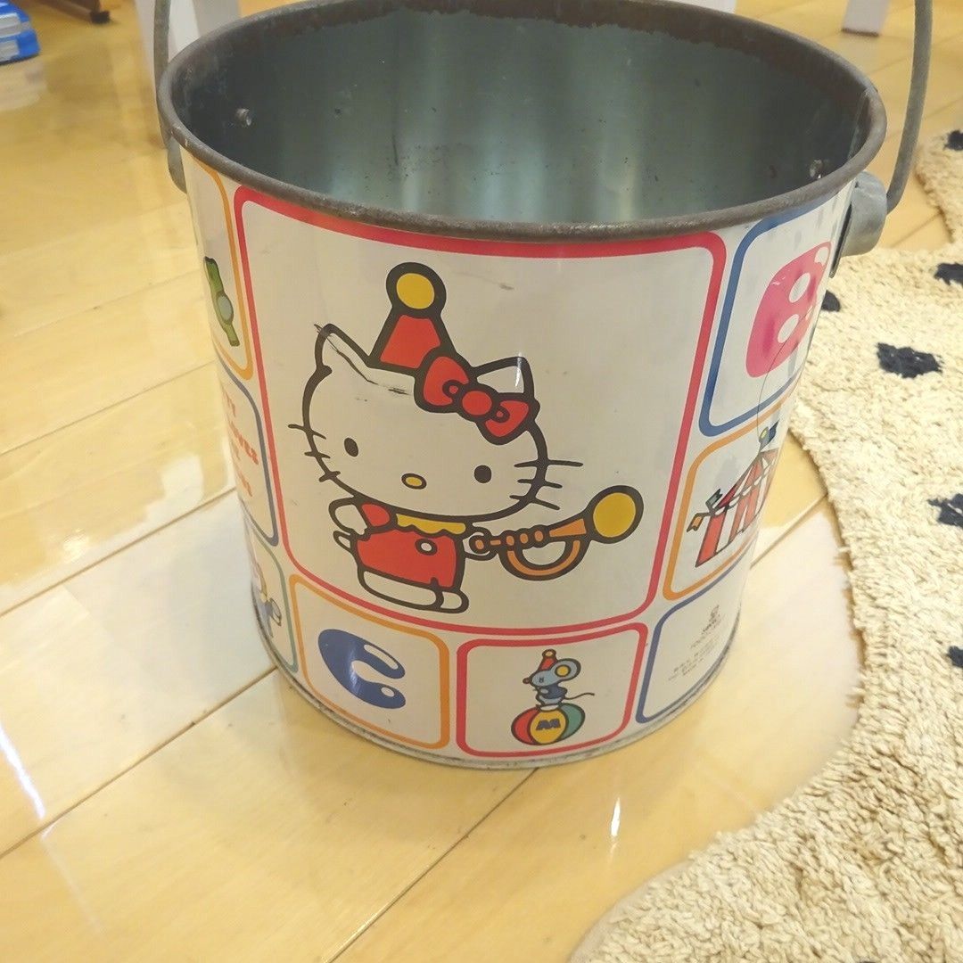 キティちゃん 缶バケツ 昭和レトロ サンリオ ハローキティ キティちゃん 缶バケツ 昭和レトロ サンリオ ハローキティ