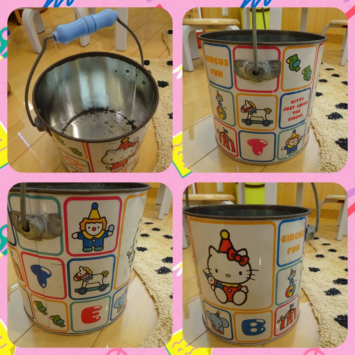 キティちゃん 缶バケツ 昭和レトロ サンリオ ハローキティ キティちゃん 缶バケツ 昭和レトロ サンリオ ハローキティ