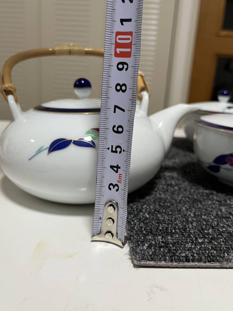 香蘭社 サザンカ 山茶花 蓋付き湯呑み　急須セット_画像7
