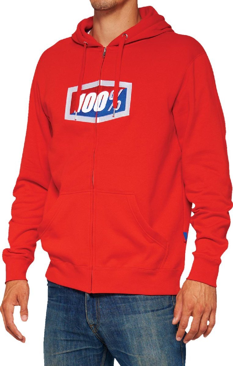 M size - red - 100% Official fleece Zip up f-ti-/ Parker 