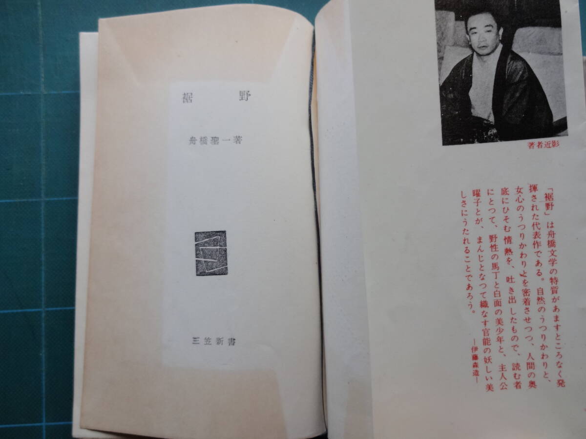 三笠新書　小説３冊「雨跡」丹羽文雄、「静かなる怒涛」長谷健、「裾野」舟橋聖一_画像7