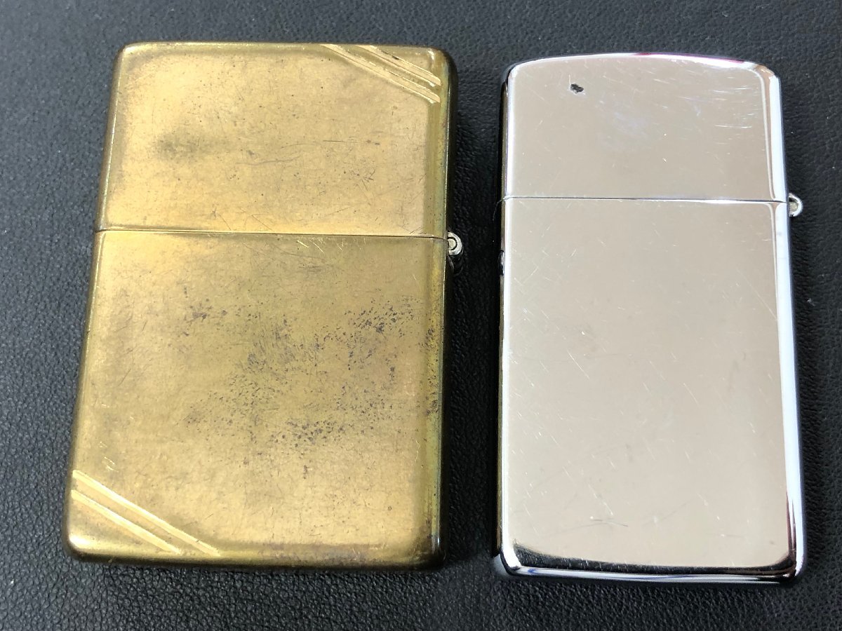 【5SR富01019E】★1円スタート★ジッポ★ZIPPO★オイルライター★2点★まとめ★着火未確認★火花確認済み★喫煙具_画像2