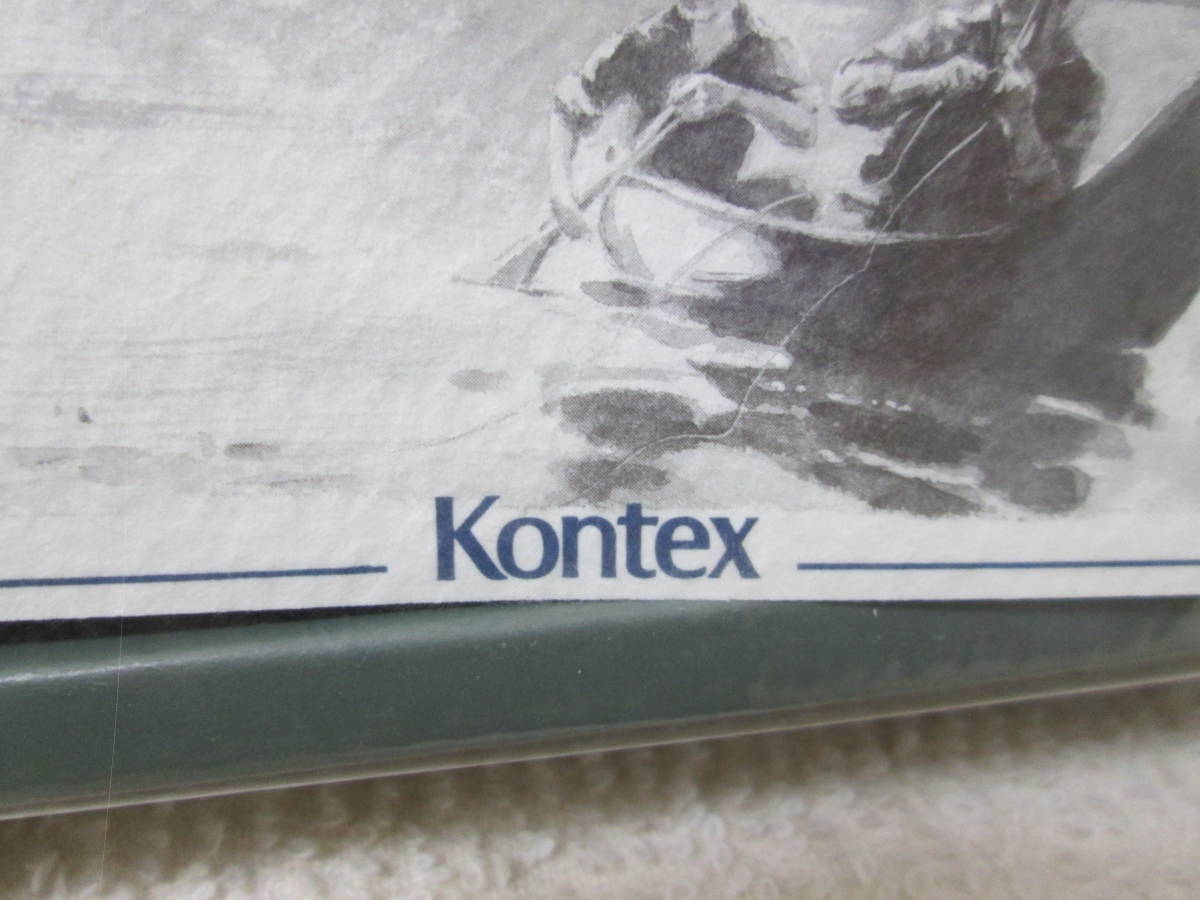 (7)♪KONTEX コンテックス ROBINSON'S WORLD フェイスタオル2枚 ブルー オフホワイト 未使用_画像8