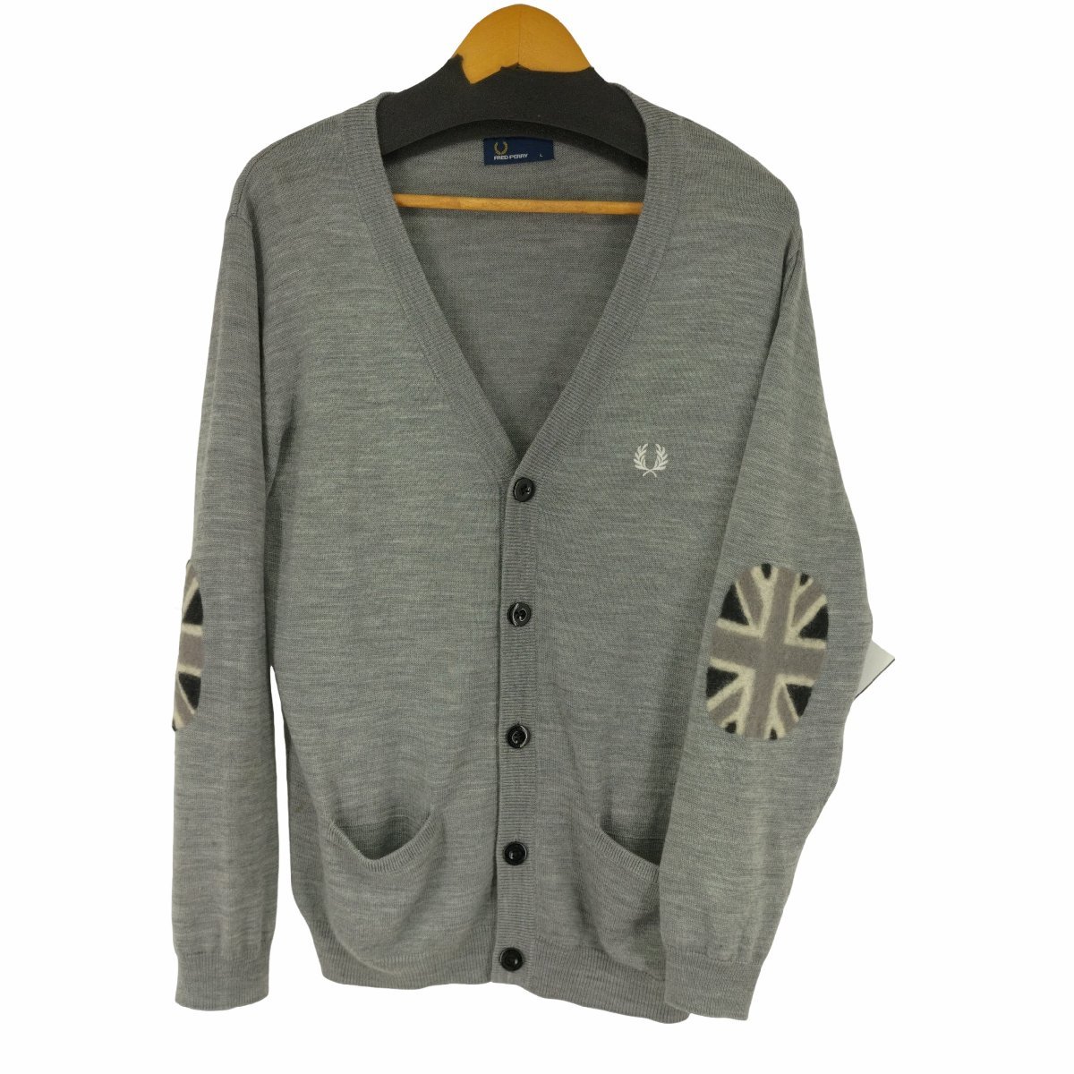 FRED PERRY(フレッドペリー) ユニオンジャックニードルパンチカーディガン メンズ import 中古 古着 0204