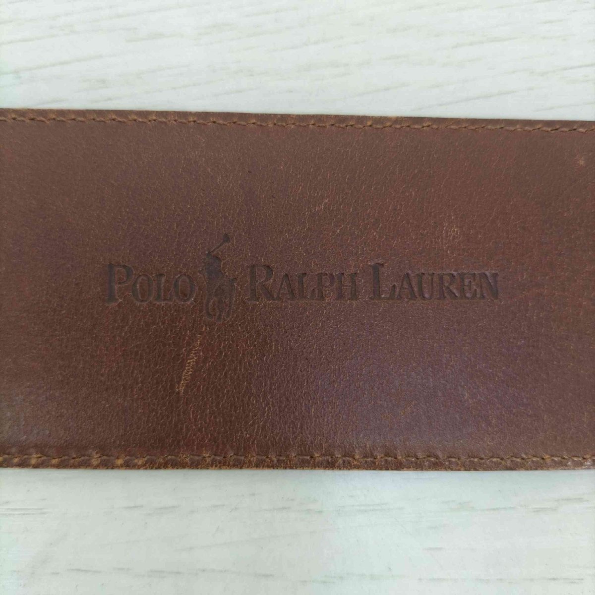 POLO RALPH LAUREN(ポロラルフローレン) イタリア製 クロコダイル レザーベルト レディー 中古 古着 0320_画像6