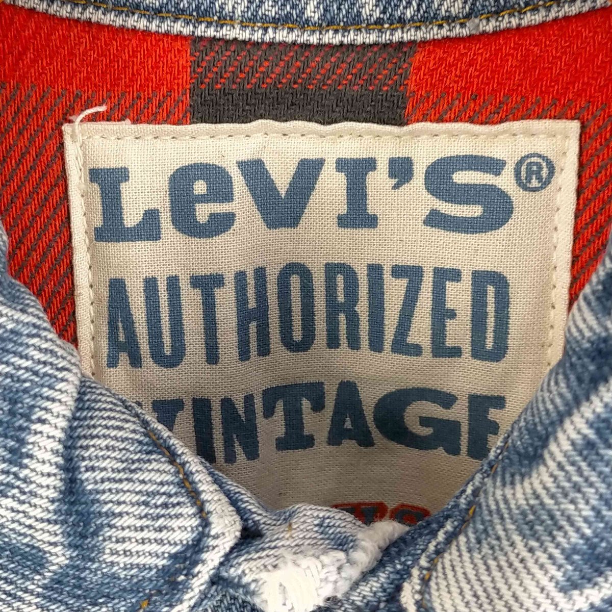 Levis(リーバイス) AUTHORIZED VINTAGE 裏地チェックネル デニムジャケット レディ 中古 古着 0154_画像5