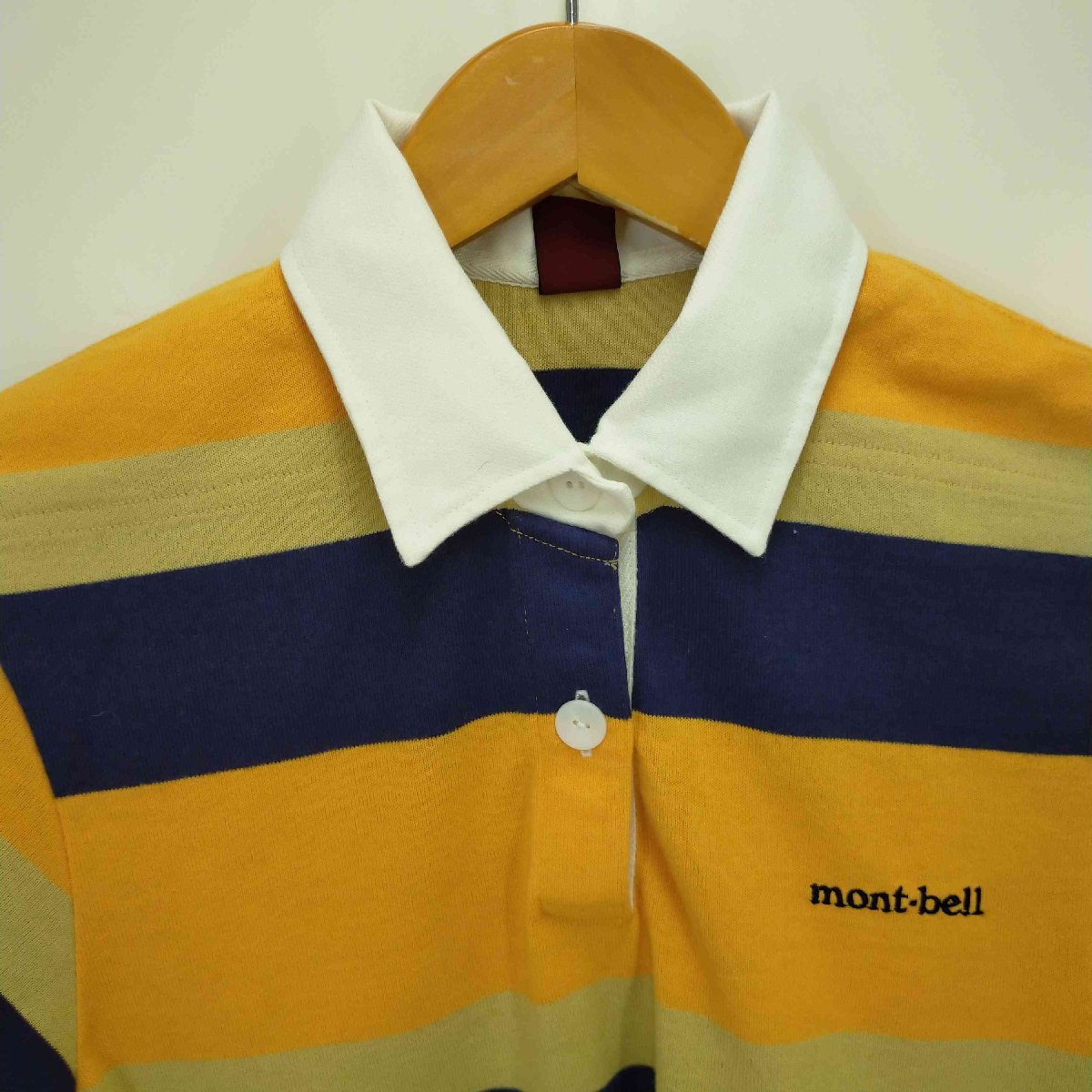 mont bell(モンベル) ラガーシャツ ハーフスリーブ レディース JPN：S 中古 古着 0432_画像3